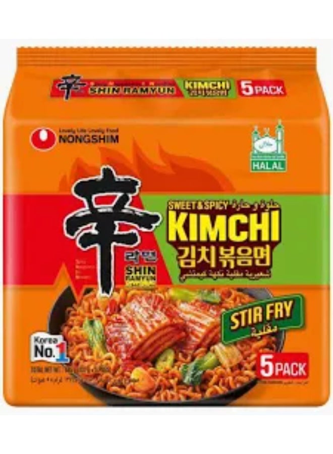 Nongshim Shin Ramyun Noodles Stir fry Kimchi 685gm Pack Of 5