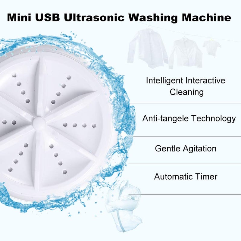 LongJiang Portable Ultrasonic Mini Turbine 3in1 Waves Convenient with USB Powered Washing Machine - Image 3