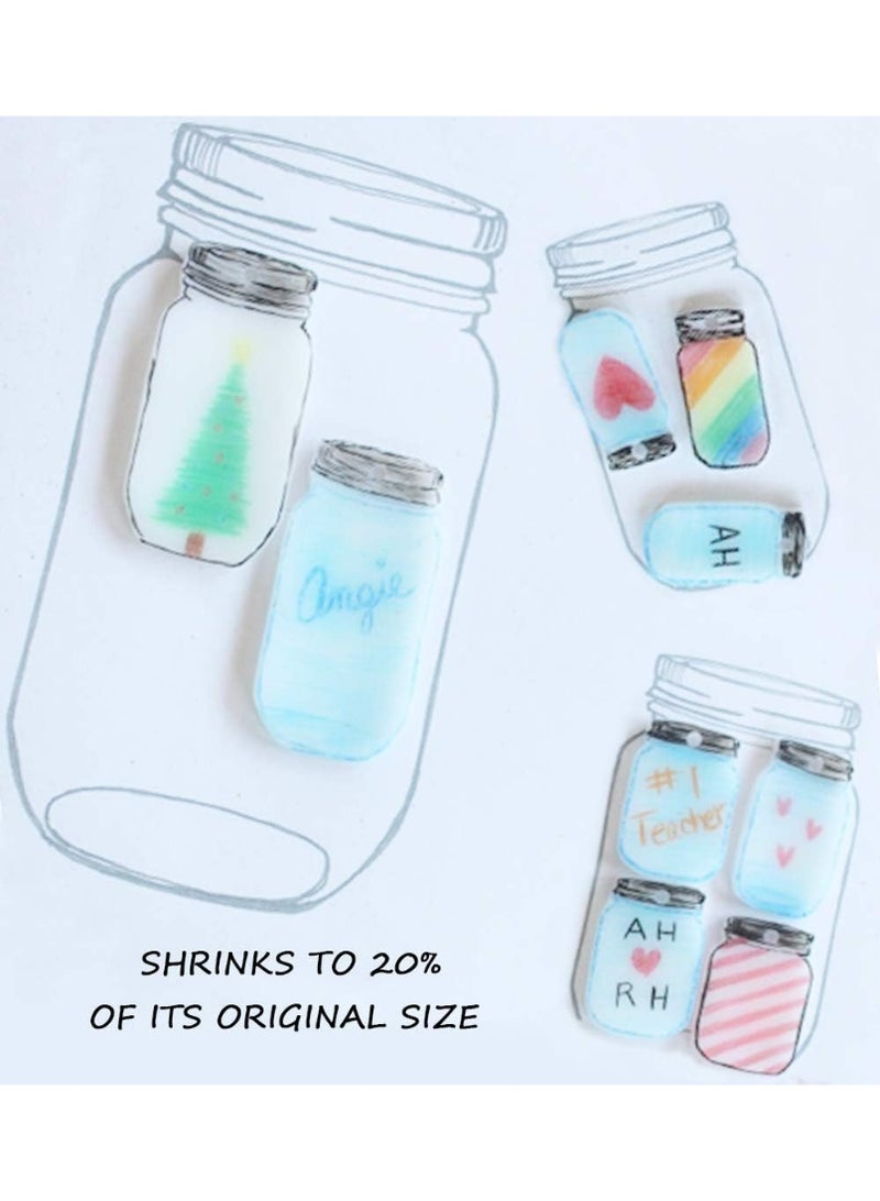 Benvo 157 Pcs Heat Shrink Plastic Sheet Kit Shrinky Art Film Paper 20 Pcs with 135 Pcs Keychains Accessory Ear Hooks Chain Beads Lobster Clasps and Hole Punch, Tweezer for Creative DIY Handmade Craft - Image 4