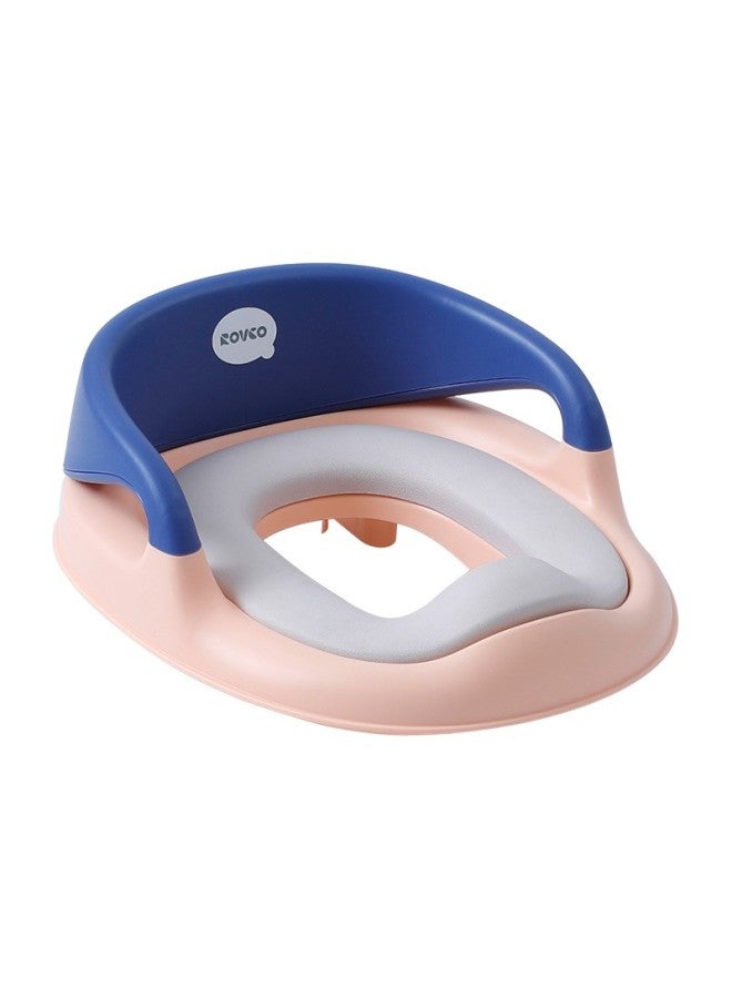 Rikang Children's Toilet Seat, Uni Potty Training Ring For Boys And Girls, Baby And Toddler Toilet Training Aid, Coral Pink - Image 1