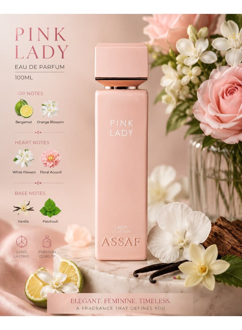 عساف 🌸 عطر أساف بينك ليدي 100 مل للنساء 🌸 ماء عطر - Image 3