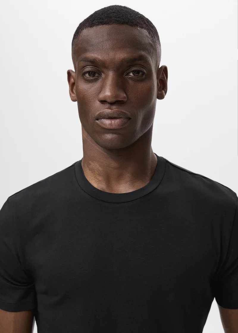 Mango Man Stretch cotton T-shirt