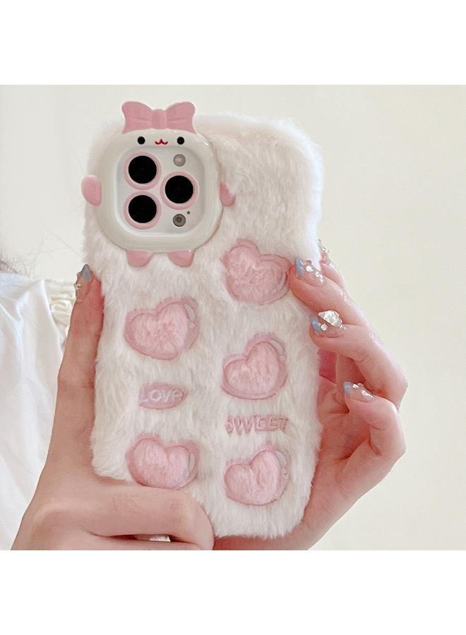 Zaboon Case For iPhone 13 Pro Max Embroidered Plush TPU Phone Case - Image 1