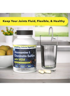 Somall Healthy Joint System Glucosamine Chondroitin MSM Supplement for Joint & Bone Health - 240 Capsules | Joint Support & Discomfort Relief for Back, Knees, Hands  - Image 2