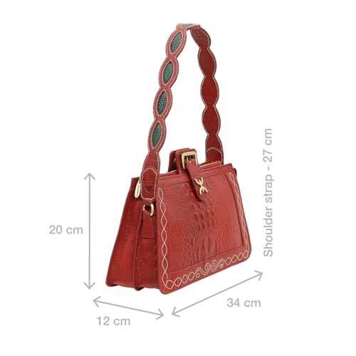 Hidesign Bedouin 03 Women'S Casual Shoulder Bag - Red - M - Image 3