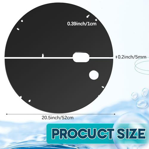 Memorywuu 205 Inch Sump Pump Cover Plastic Submersible Sump Basic Cover Black Septic Tank Lid for Water Pump Basin Bucket Outdoor Well Split - Image 3
