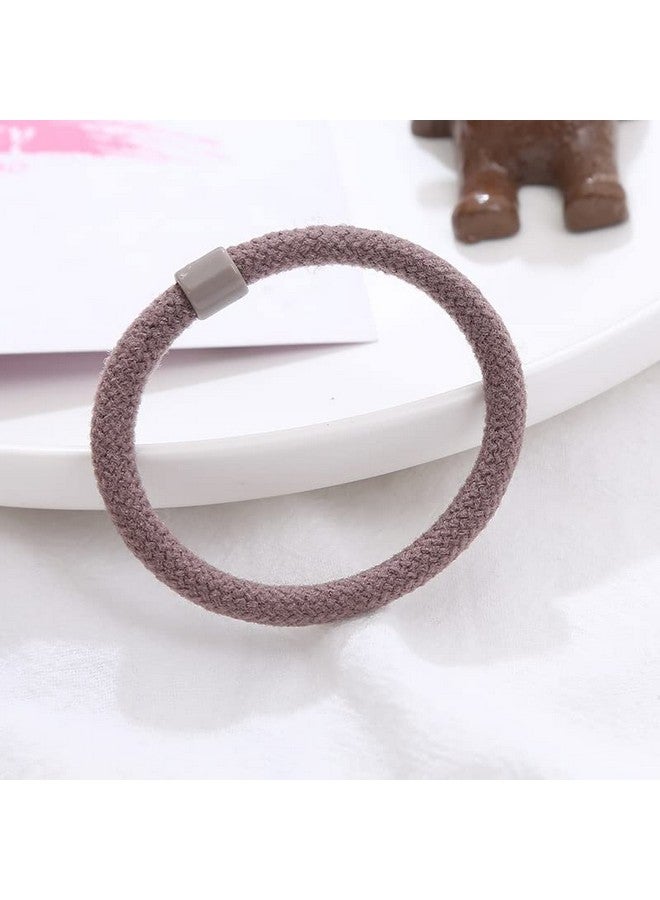 Mluffy New Hair Ponytail Rubber Bands Rope Multi-color Simple Head Rope Mixed with Hair Ring Elastic for Women's and Girl's Multicolor) (Pack Of 10) - Image 2