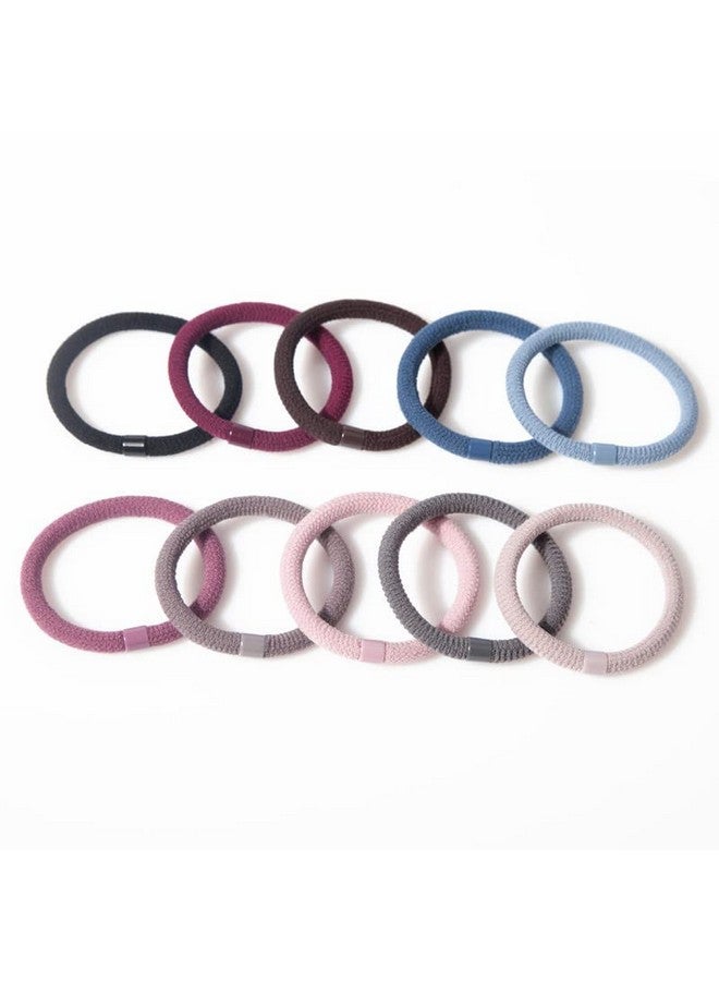 Mluffy New Hair Ponytail Rubber Bands Rope Multi-color Simple Head Rope Mixed with Hair Ring Elastic for Women's and Girl's Multicolor) (Pack Of 10) - Image 1