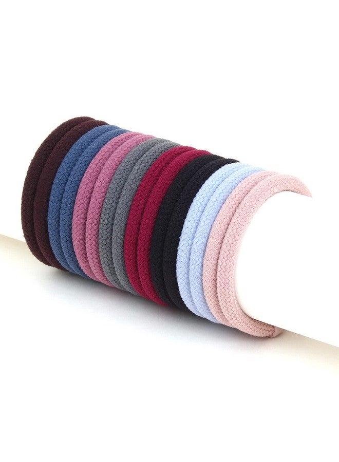 Mluffy New Hair Ponytail Rubber Bands Rope Multi-color Simple Head Rope Mixed with Hair Ring Elastic for Women's and Girl's Multicolor) (Pack Of 10) - Image 5
