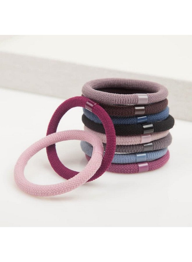 Mluffy New Hair Ponytail Rubber Bands Rope Multi-color Simple Head Rope Mixed with Hair Ring Elastic for Women's and Girl's Multicolor) (Pack Of 10) - Image 4