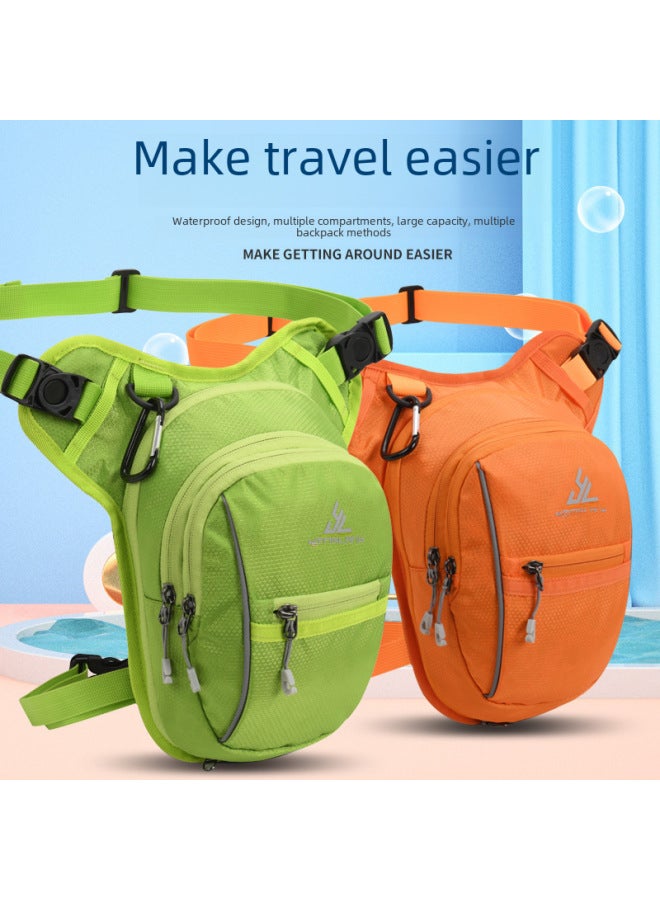 Generic Outdoor Sports Leg Bag Multifunctional Water-repellent Chest Bag Crossbody Bag Motorcycle Riding Mobile Phone Waist Bag Special Donation-Color:Green - Image 5