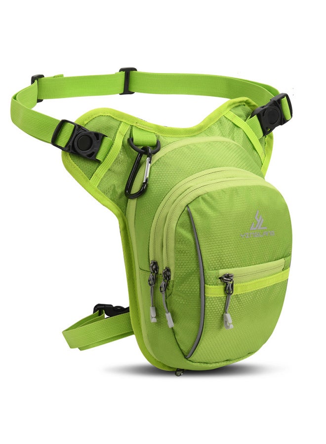 Generic Outdoor Sports Leg Bag Multifunctional Water-repellent Chest Bag Crossbody Bag Motorcycle Riding Mobile Phone Waist Bag Special Donation-Color:Green - Image 1