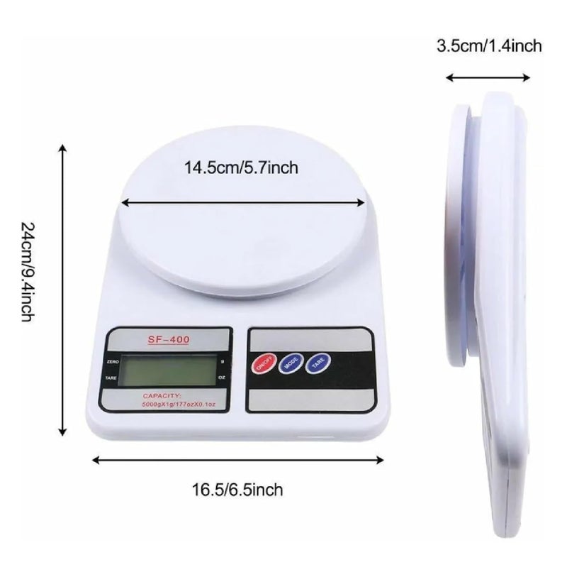Amronix Kitchen Weighing Scale Highly Accurate Digital Weight Machine for Food Postage 10KG Capacity Portable Design with Tare Function Bright Display - Image 5