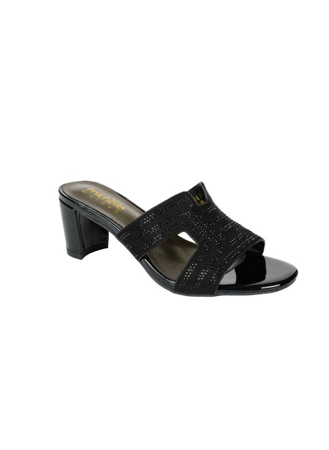 Michelle Morgan 092-2663 Michelle Morgan Ladies Block Heel 314RJ19A Black  - Image 1