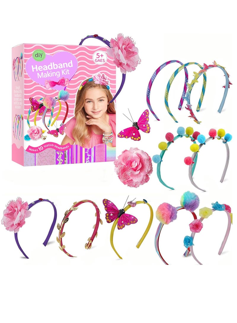 مجموعة صنع شرائط الرأس للبنات والفنون والحرف اليدوية إكسسوارات شعر وشرائط رأس من الحرف العصرية 5 - 12 سنة - Image 2
