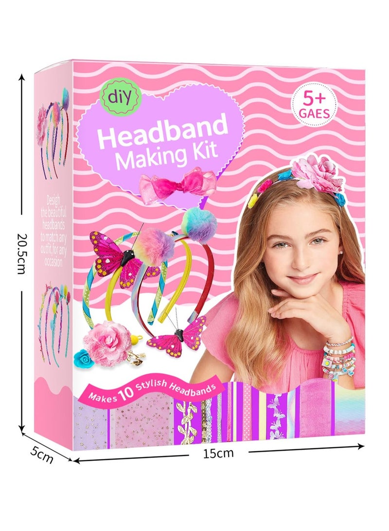 مجموعة صنع شرائط الرأس للبنات والفنون والحرف اليدوية إكسسوارات شعر وشرائط رأس من الحرف العصرية 5 - 12 سنة - Image 4