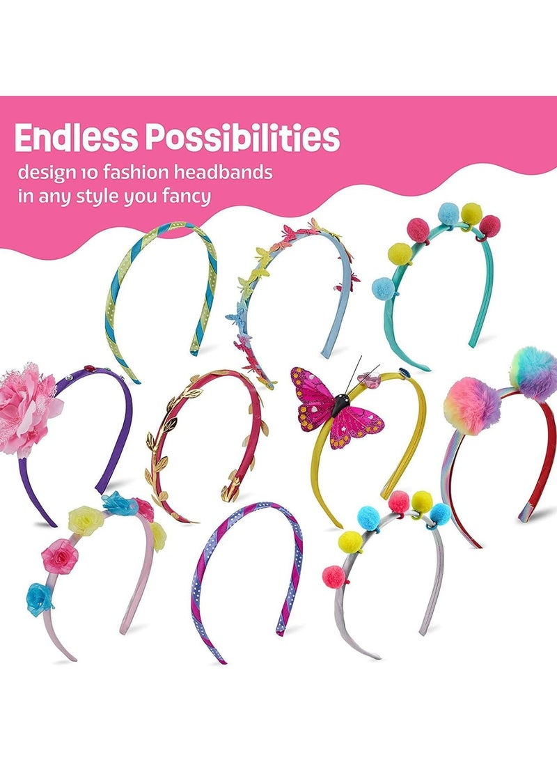 مجموعة صنع شرائط الرأس للبنات والفنون والحرف اليدوية إكسسوارات شعر وشرائط رأس من الحرف العصرية 5 - 12 سنة - Image 5