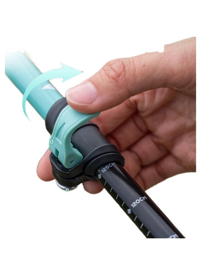 PELLIOT Outdoor Hiking Pole, Children'S Telescopic Professional Ultra-Light Aluminum Alloy Trekking Equipment, Mountain Climbing Cane, 16403642, Green - Image 1