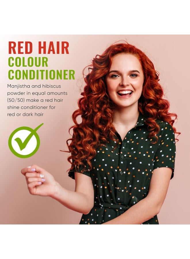 Davis Finest Organic Manjistha Powder 100g Pure and Natural Rubia Cordifolia Indian Madder Root Ayurvedic Hair and Skin Face Mask Brightening Red Hair Dye Colour Conditioner Refresher  - Image 4