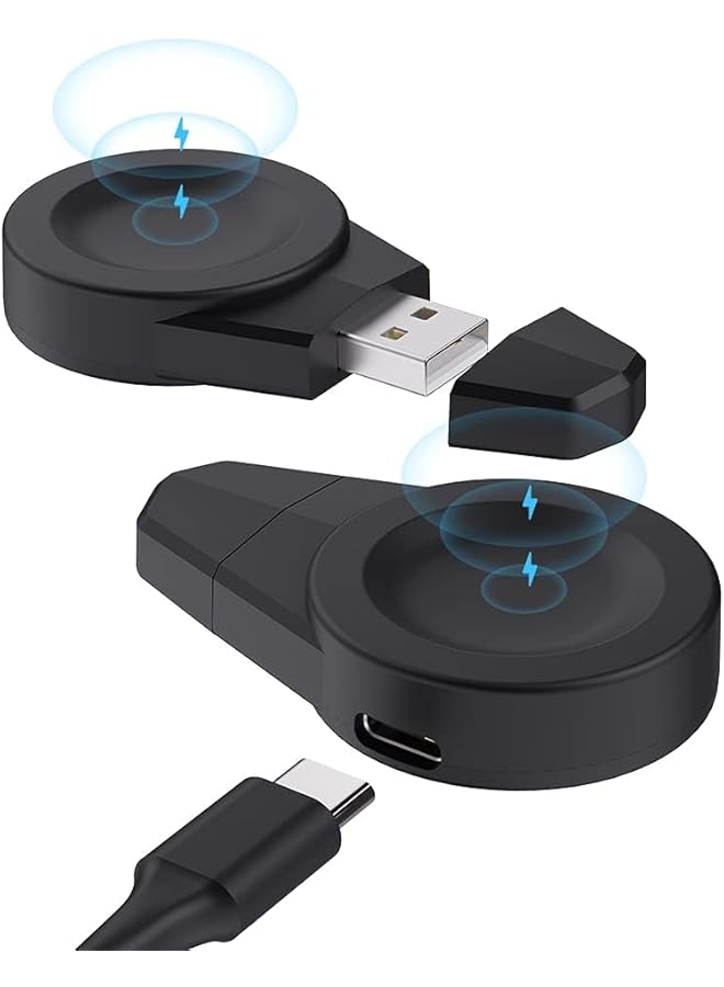 erorex 2 In 1 Usb Charger For Huawei Watch 3 Magnetic Wireless Charging For Huawei Watch 3 Pro Huawei Watch Gt2 Pro Travel Portable Smart Watch Charger For Huawei Watch 3 With Usb C Charger Port  - Image 1