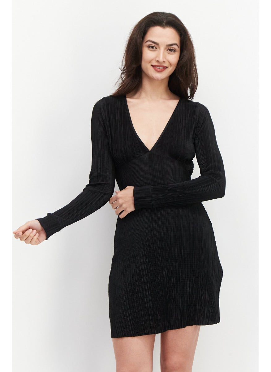 Missguided - Women Plain Mini Dress, Black - Image 1