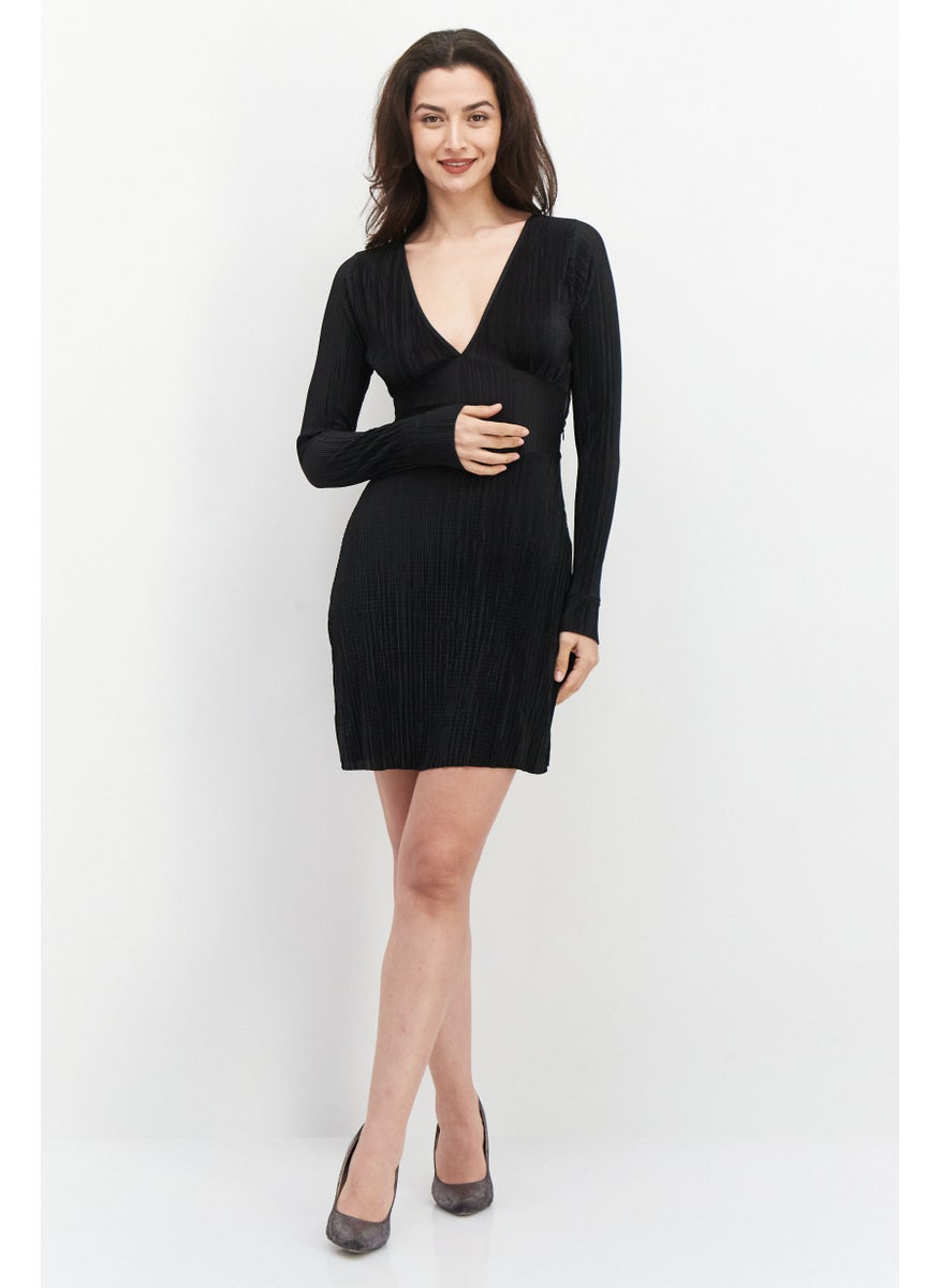 Missguided - Women Plain Mini Dress, Black - Image 1
