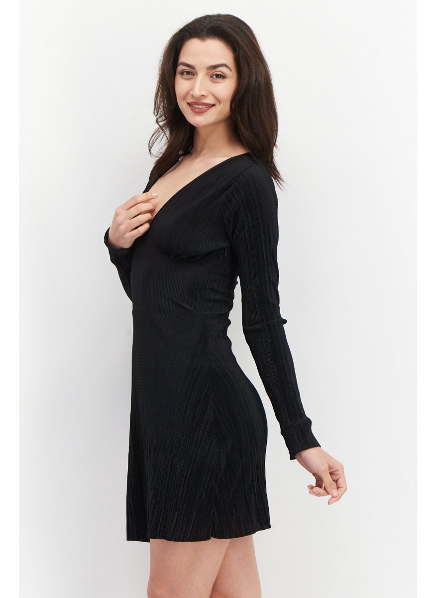 Missguided - Women Plain Mini Dress, Black - Image 1