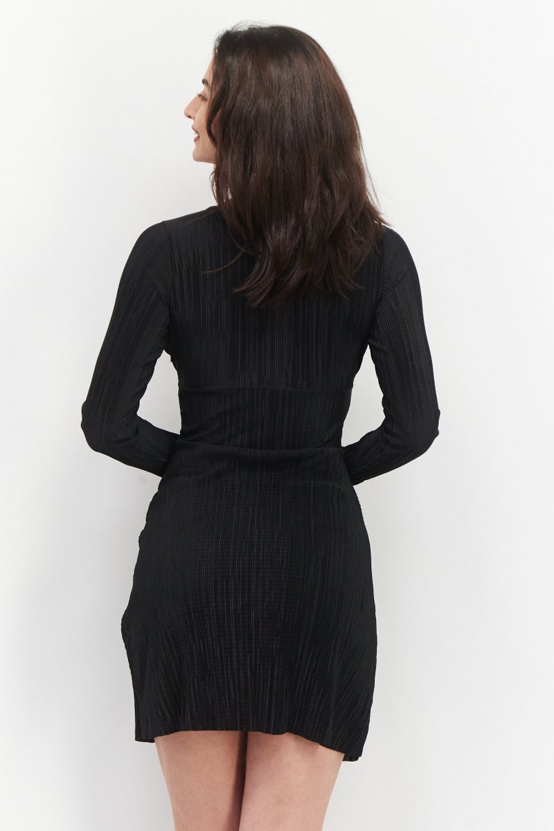 Missguided Women Plain Mini Dress, Black - Image 2