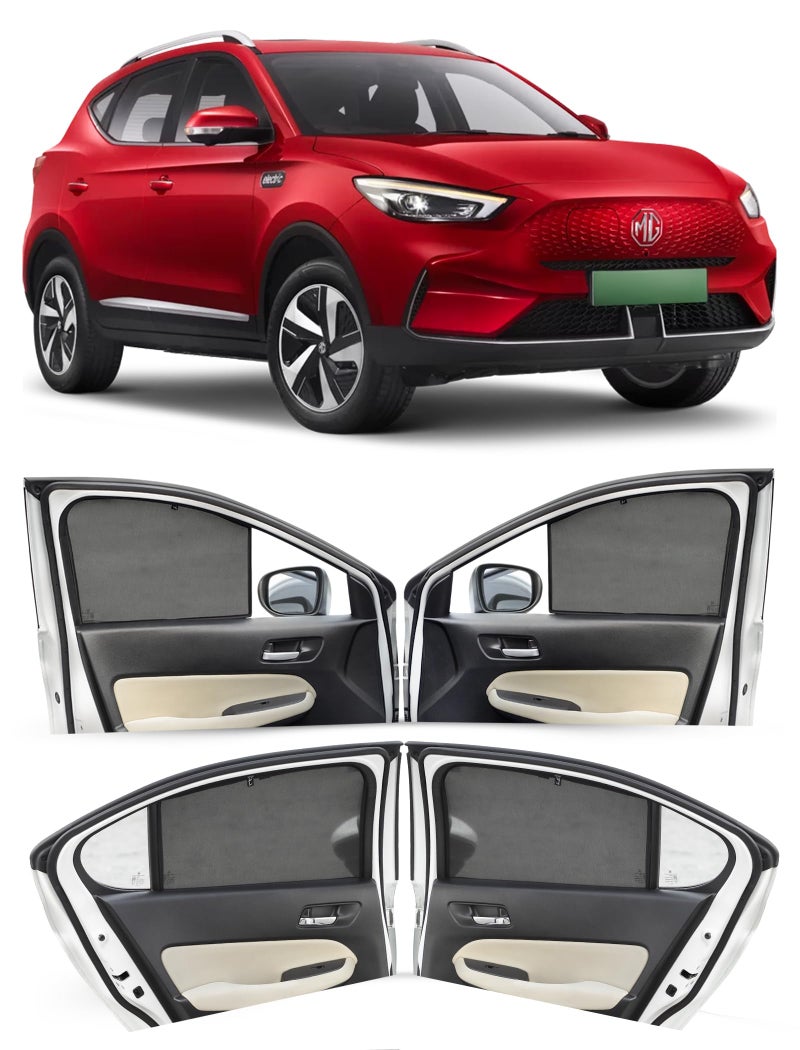 Autofact Car Sunshades for MG Astor/ZS EV, UV Protection, Useful Car Accessories, Custom fit Sun Shades for Side Windows, Set of 4 - Image 1