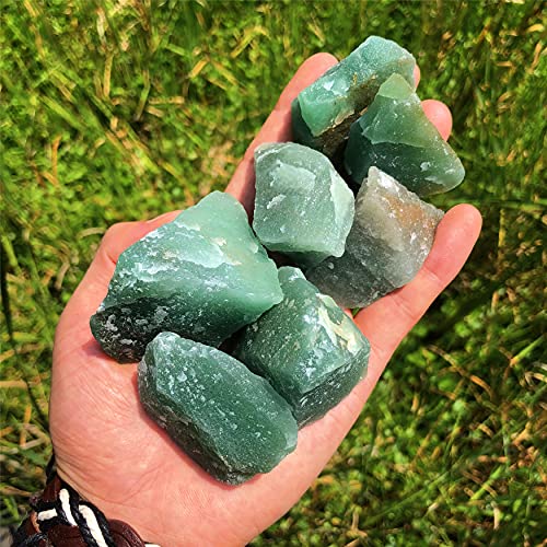 Zenkeeper 1Lb Green Aventurine Raw Stones for Tumbling, Polishing, Rough Green Aventurine Crystals Bulk Rough Gemstone for Jewelry Making, Healing, Meditation, Reiki - Image 1