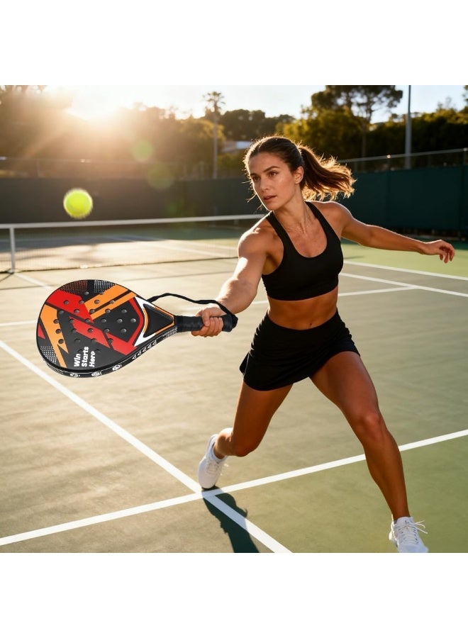 NNEWVANTE Padel Racket Set of 2 - ABS Surface & EVA Foam Core, Beach Paddle Tennis Racquets for Adults, Including 2 Balls & Carry Bag - Outdoor, Sand, Backyard, Pool Fun - Image 4