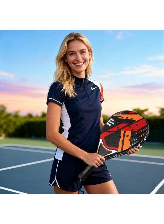 NNEWVANTE Padel Racket Set of 2 - ABS Surface & EVA Foam Core, Beach Paddle Tennis Racquets for Adults, Including 2 Balls & Carry Bag - Outdoor, Sand, Backyard, Pool Fun - Image 5
