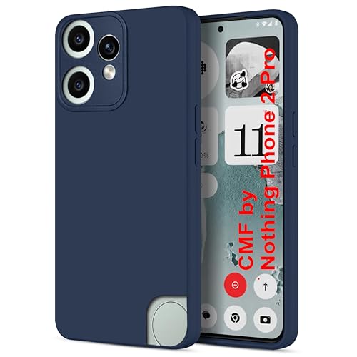 SBMS Silicone Back Cover Case for CMF by Nothing Phone 2 Pro | Soft Micro-Fibre Lining Inside | Camera Protection Bump | Shockproof Back Cover Case for CMF by Nothing Phone 2 Pro (Blue) - Image 1