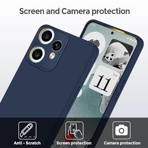 SBMS Silicone Back Cover Case for CMF by Nothing Phone 2 Pro | Soft Micro-Fibre Lining Inside | Camera Protection Bump | Shockproof Back Cover Case for CMF by Nothing Phone 2 Pro (Blue) - Image 2