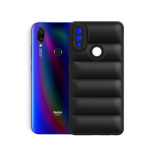 Plus Puffer Case Camera Protection Soft Back Cover for Mi Redmi 7 / Redmi Y3 - Black - Image 3