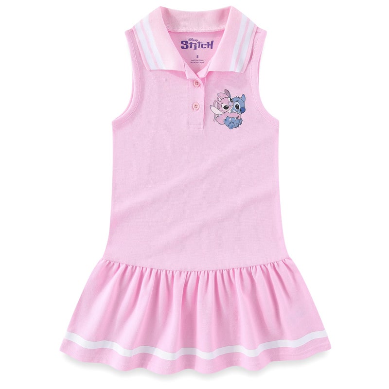 Disney Lilo & Stitch Girls Sleeveless Tennis Dress for Little and Big Kids Pink - Image 5