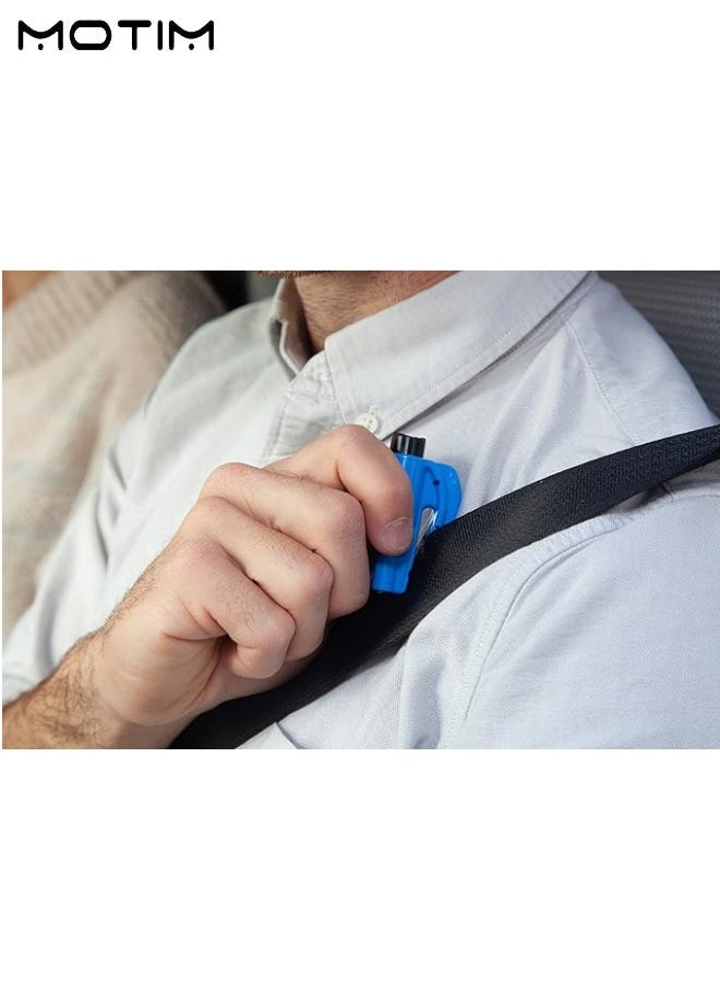 Motim 4 Pcs Mini Safety Hammer Car Escape Tool 2 IN 1, Emergency Car Glass Breaker Tool with Seat Belt Cutter, Broken Window Rescue Escape Tool  - Image 5