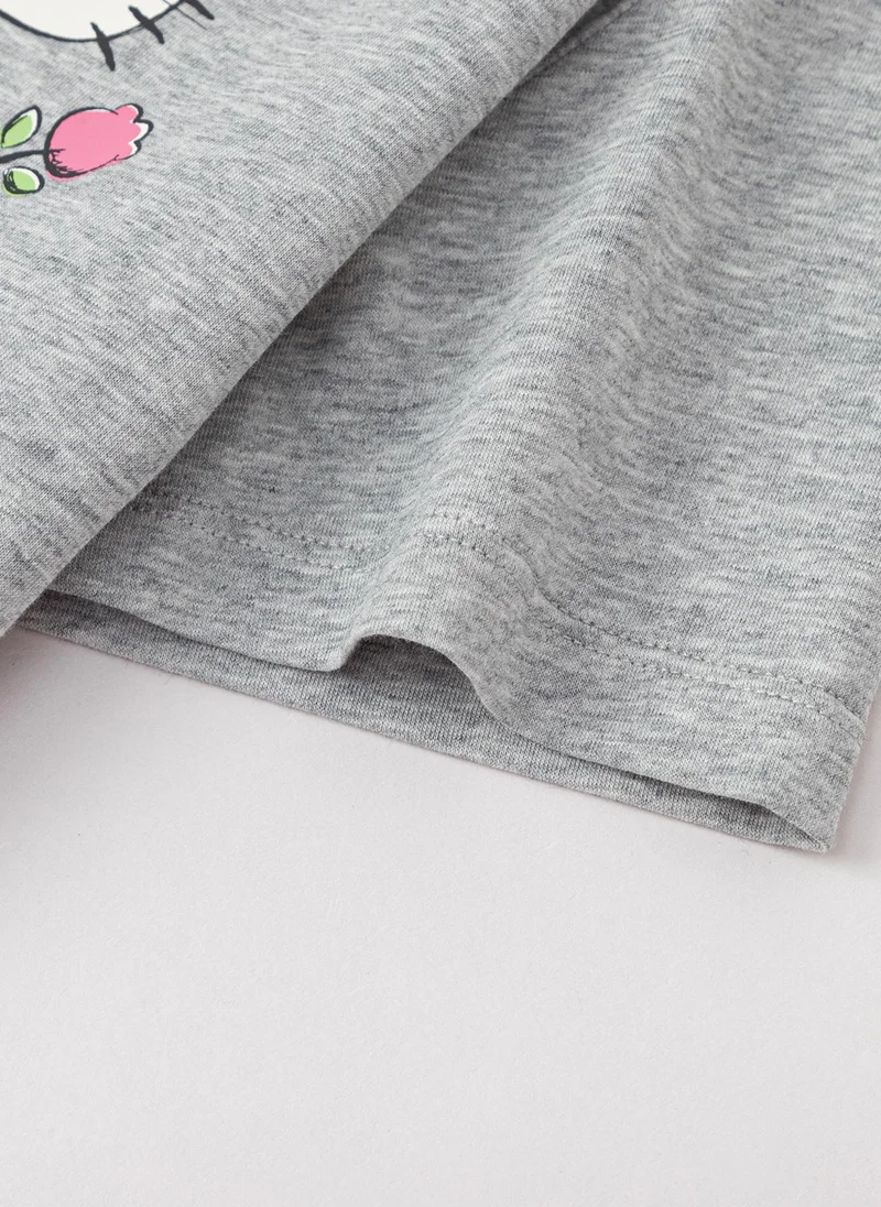 Balabala Grey Kids Girls Round v-neck short-sleeved T-shirt for Women | Best Price UAE