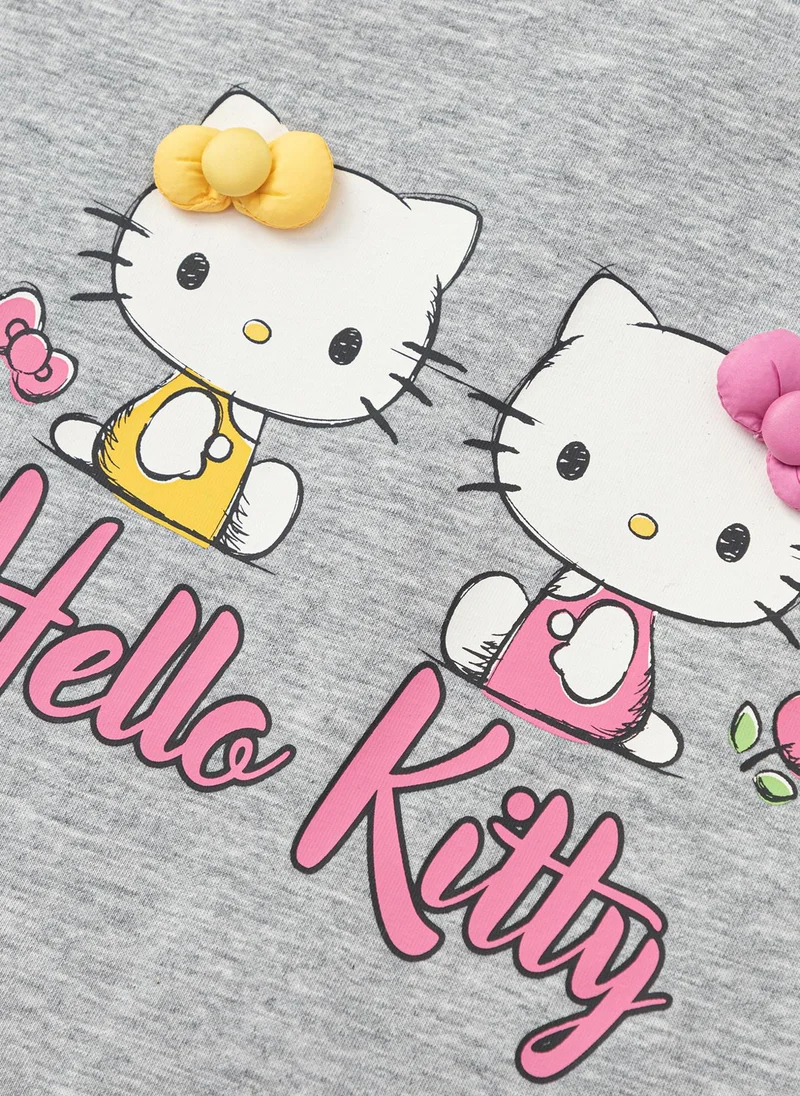 Balabala Grey Kids Girls Round v-neck short-sleeved T-shirt for Women | Best Price UAE