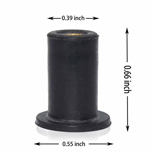 Omonic Rubber Well Nuts with M5 Brass Insert 5mm Metric Wellnuts Motorcycle Windscreen - Image 2