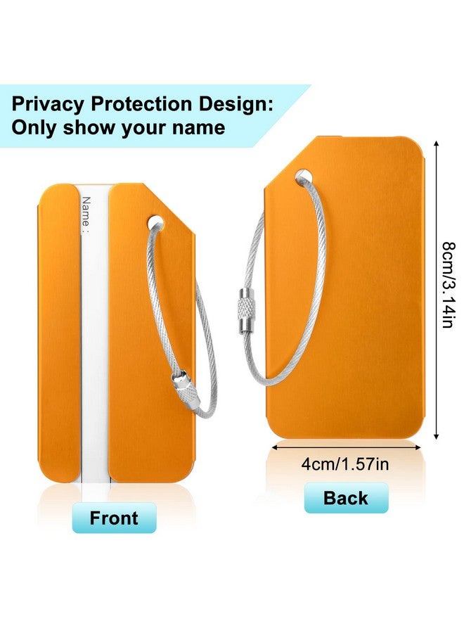  بالي PALAY® 6 قطع من علامات الأمتعة المصنوعة من سبائك الألومنيوم، علامات الأمتعة للحقائب مع حلقة فولاذية، 6 ألوان، علامات سفر للأمتعة، ملصقات هوية - Image 3