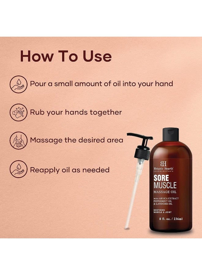 Botanic Hearth Sore Muscle Massage Oil with Arnica Montana Extract and Essential Oils - Image 2