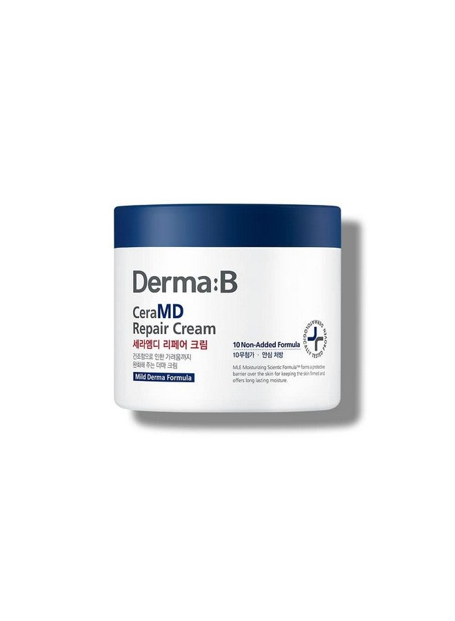 derma b DERMA B CeraMD Repair Body Cream, Unscented Moisturizer for Dry and Rough Skin, Relieves Itchiness due to Dryness, Fragrance Free, 14.54 Fl. Oz., 430ml  - Image 1