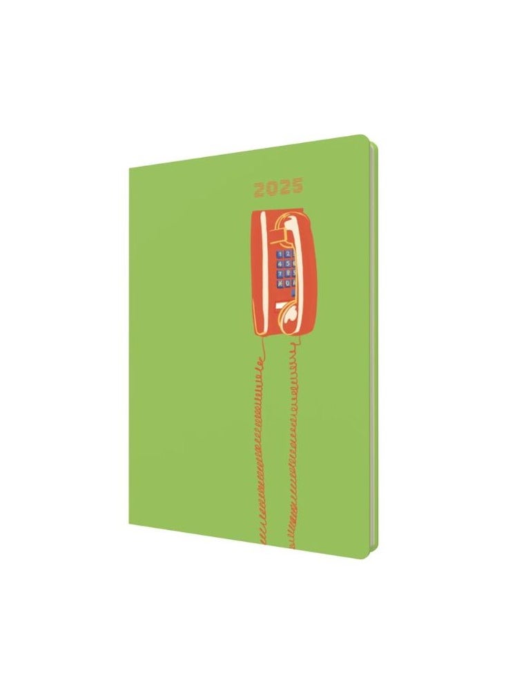 Collins Collins Retro Object by Katie Smith 2025 Planner - A5 Week to View Diary - 1980s Phone - (E-RO153.52-25) - Stylish Weekly Eco Diary with Recycled Paper  - Image 1