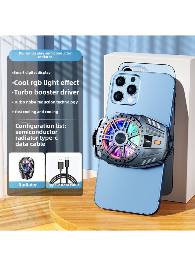 The X119 Mobile Phone Radiator Semiconductor Three-gear Refrigeration Cooling Game E-sports Live Universal Advantage In Stock-Color:X119 Mobile Phone Semiconductor Radiator-【digital Display Model-bl - Image 1