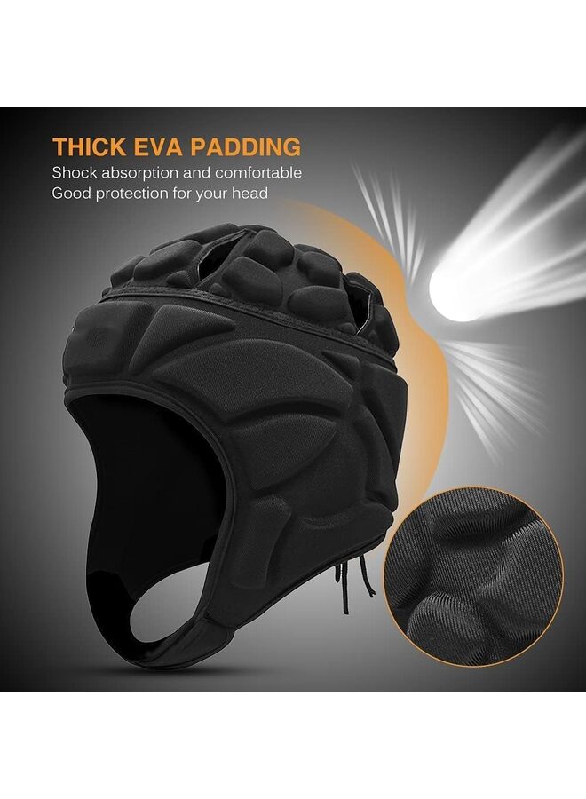 Rugby Helmet Headguard Headgear for Soccer Scrum Cap Soft Protective Helmet for Kids Youth (Size : L) - Image 3