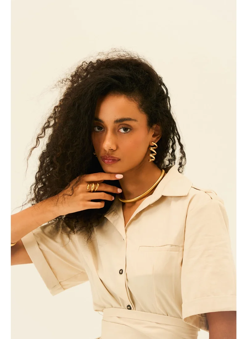 noya Sylvie Twisted Gold Ring