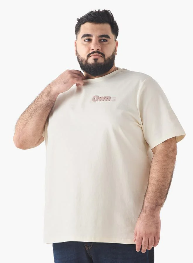 ماكسيم Plus Size Printed Crew Neck T-shirt