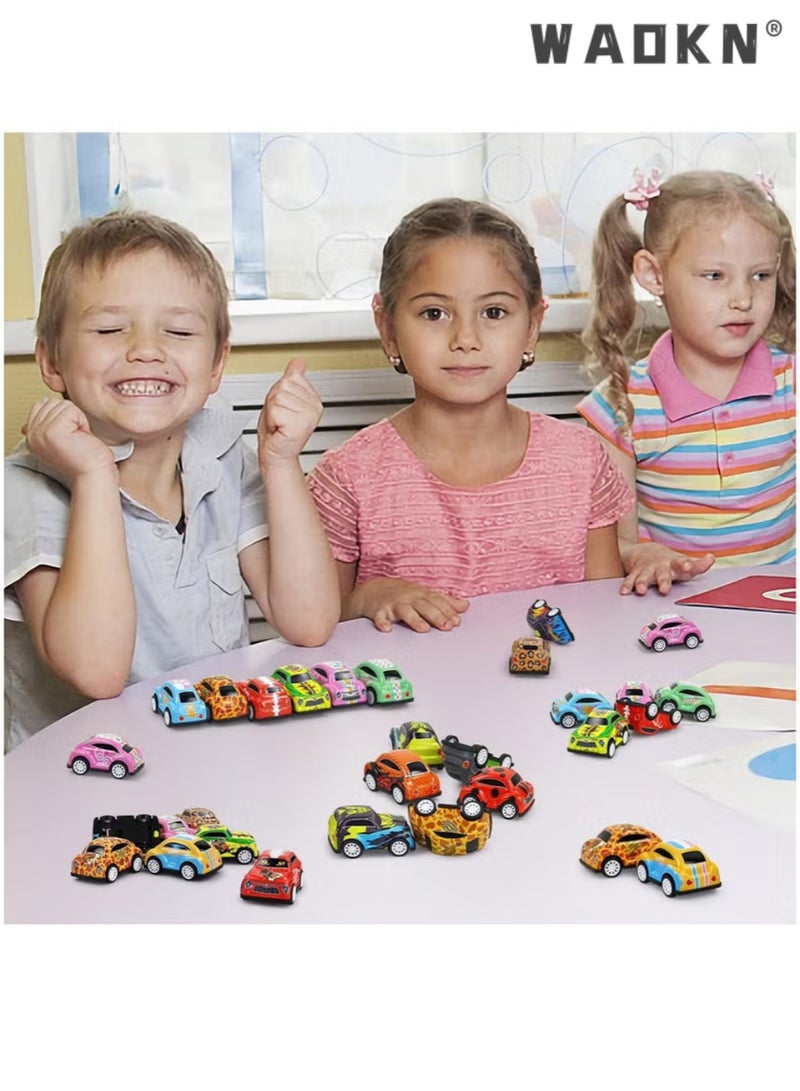 WAOKN 30 Pack Mini Pull Back Cars for Kids Ages 3 4 5 6 Years Old, Bulk Vehicles Set Birthday Return Gifts, Carnival Prizes for Boys and Girls, Children Party Favors and Treasure Box Toys for Classroom - Image 3