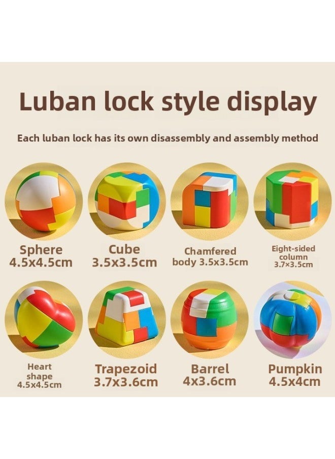 Generic - Children's Building Blocks Luban Year-old Thinking Complete Set Of Toys For Primary School Students Keyhole Intelligence Training Kong Mingyi-Color:Entry 6-piece Set Type B (comes With Sling) - Image 1